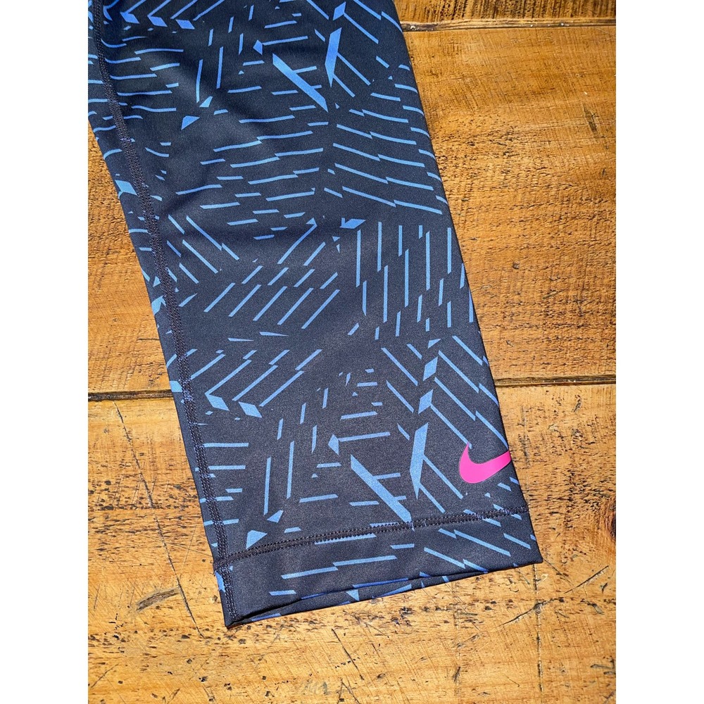 Womens Nike Pro Cropped Capril Soft Gray Pink Size S - Picture 4 of 6